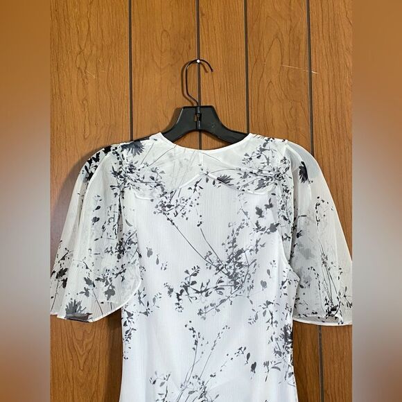 Victoria Beckham Floaty Floral Print Godet Midi Dress size 0 - Picture 11 of 16